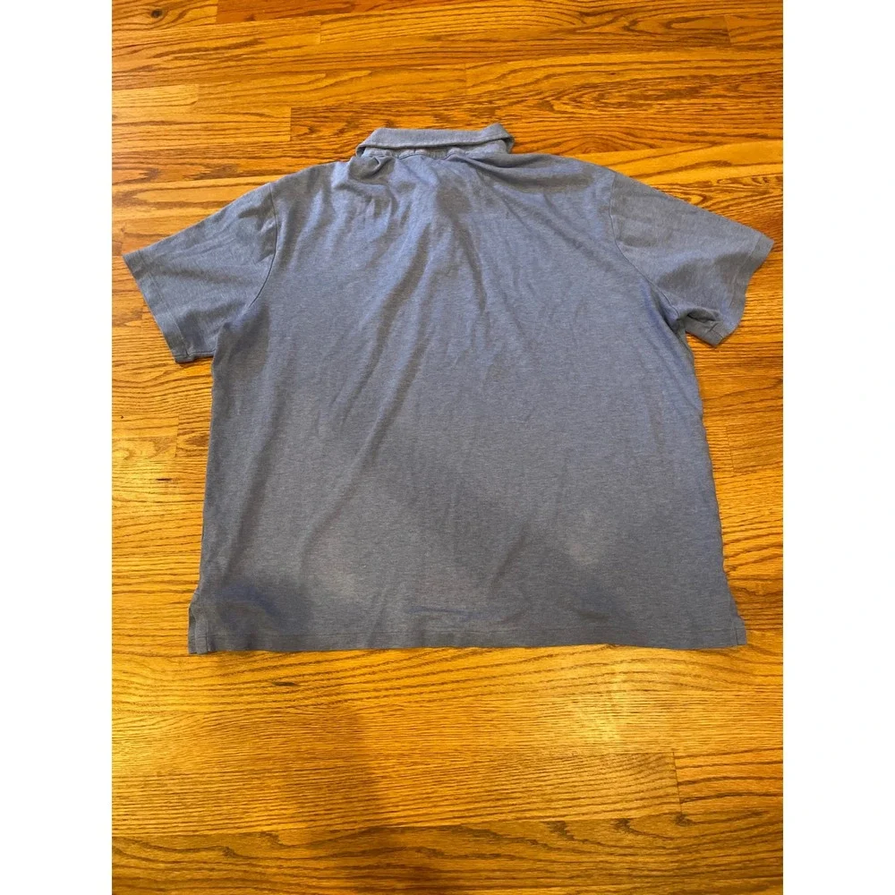 Polo Ralph Lauren Men's Polo‎ Shirt Large Blue Classic Fit Heather White Pony